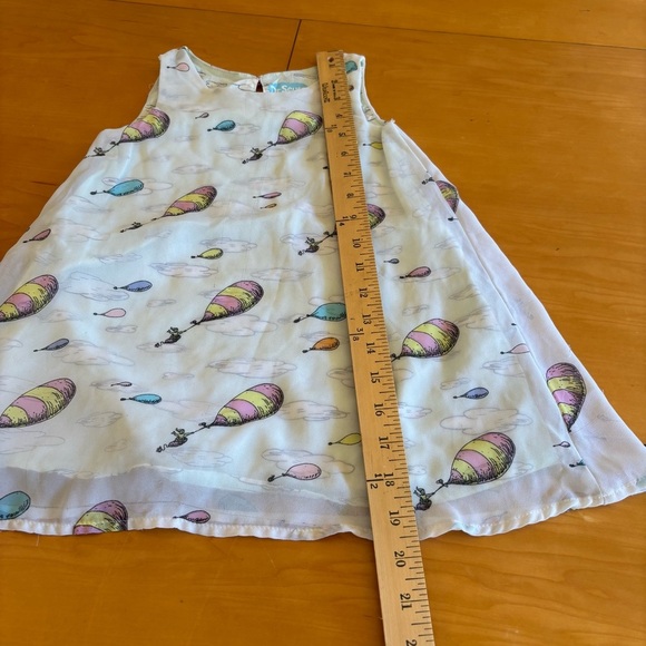 Dr. Suess 3T toddler Hot balloon white pink sleeve summer formal party dress - Picture 6 of 7